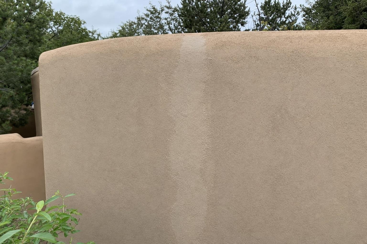 Stucco crack repair example