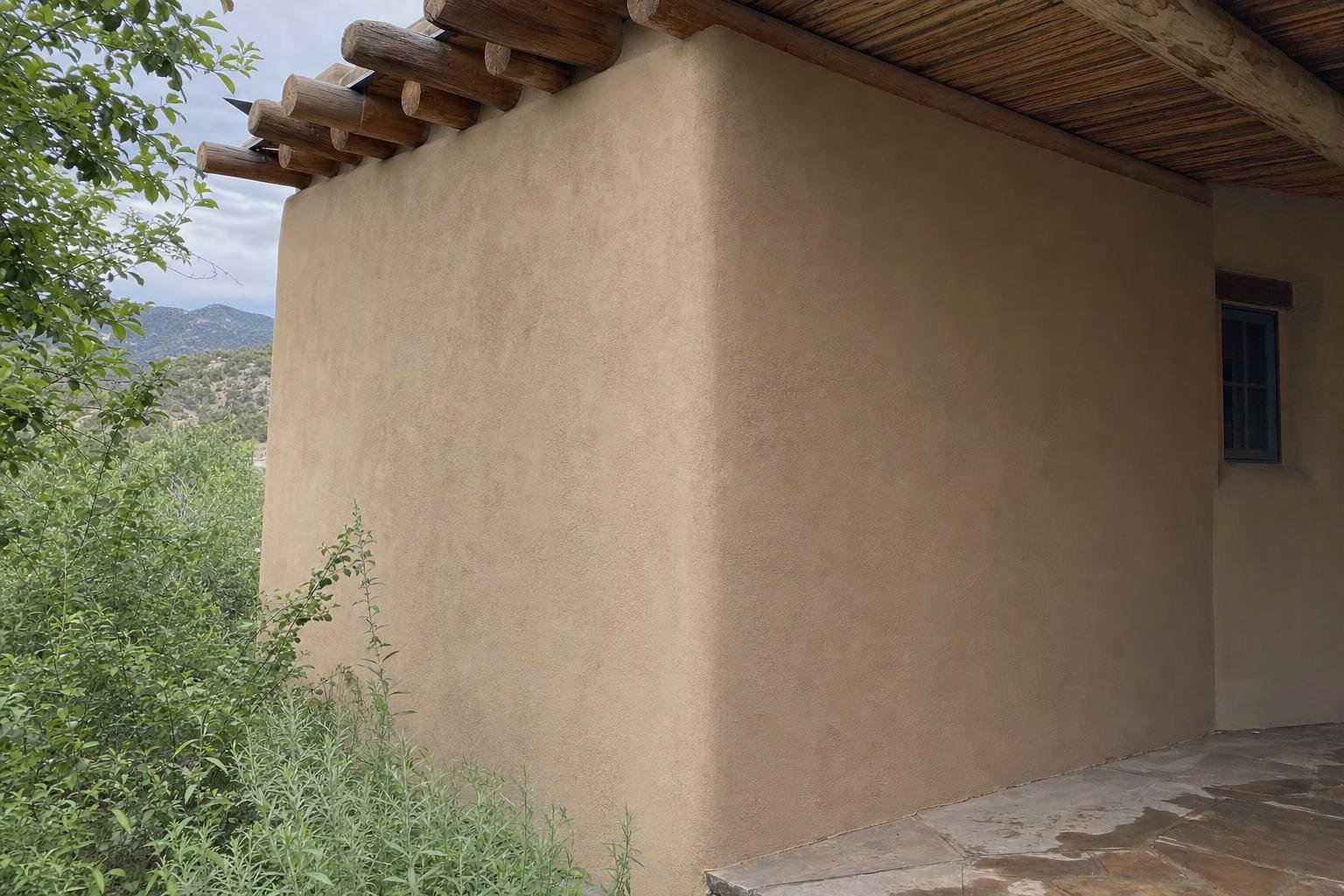 Example stucco remediation and wall rebuilding photo