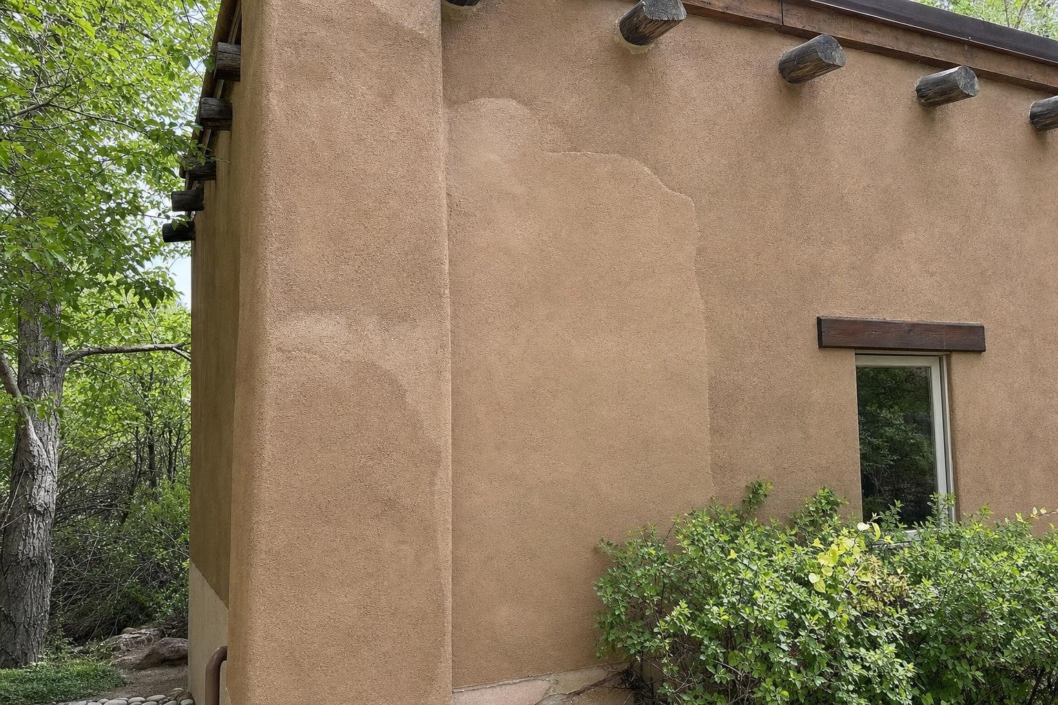 Stock photo of stucco repair insurance work