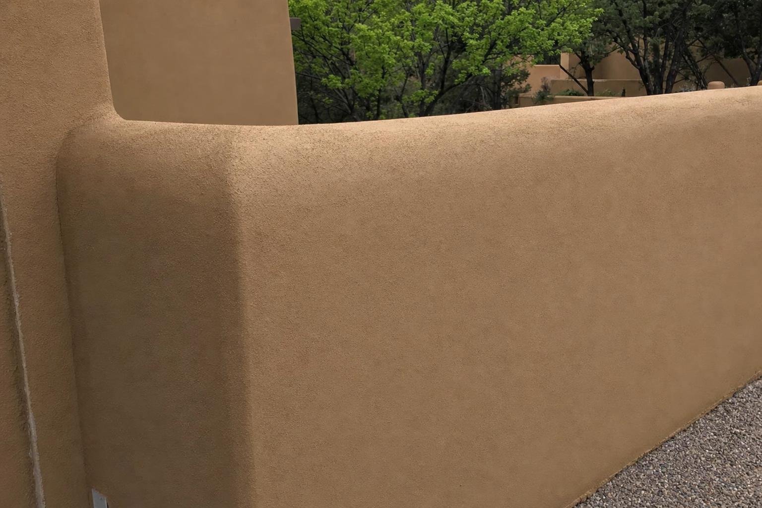 Illustration of stucco resurfacing and finish matching